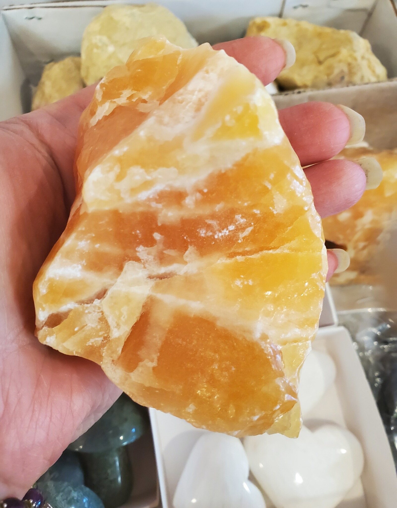 Orange Calcite Chunk