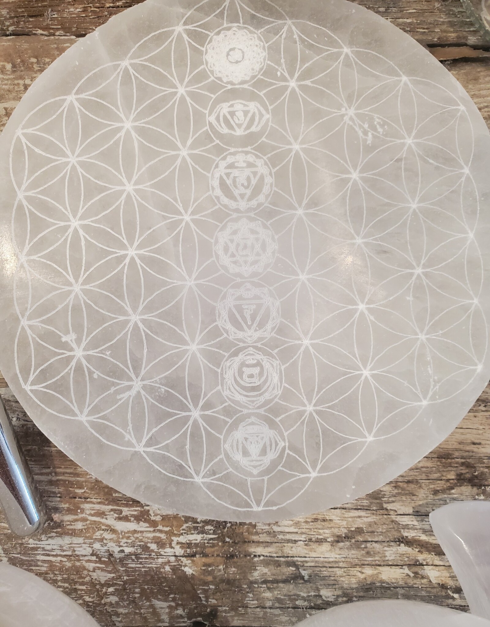 Selenite (Satin Spar) Charging Plate