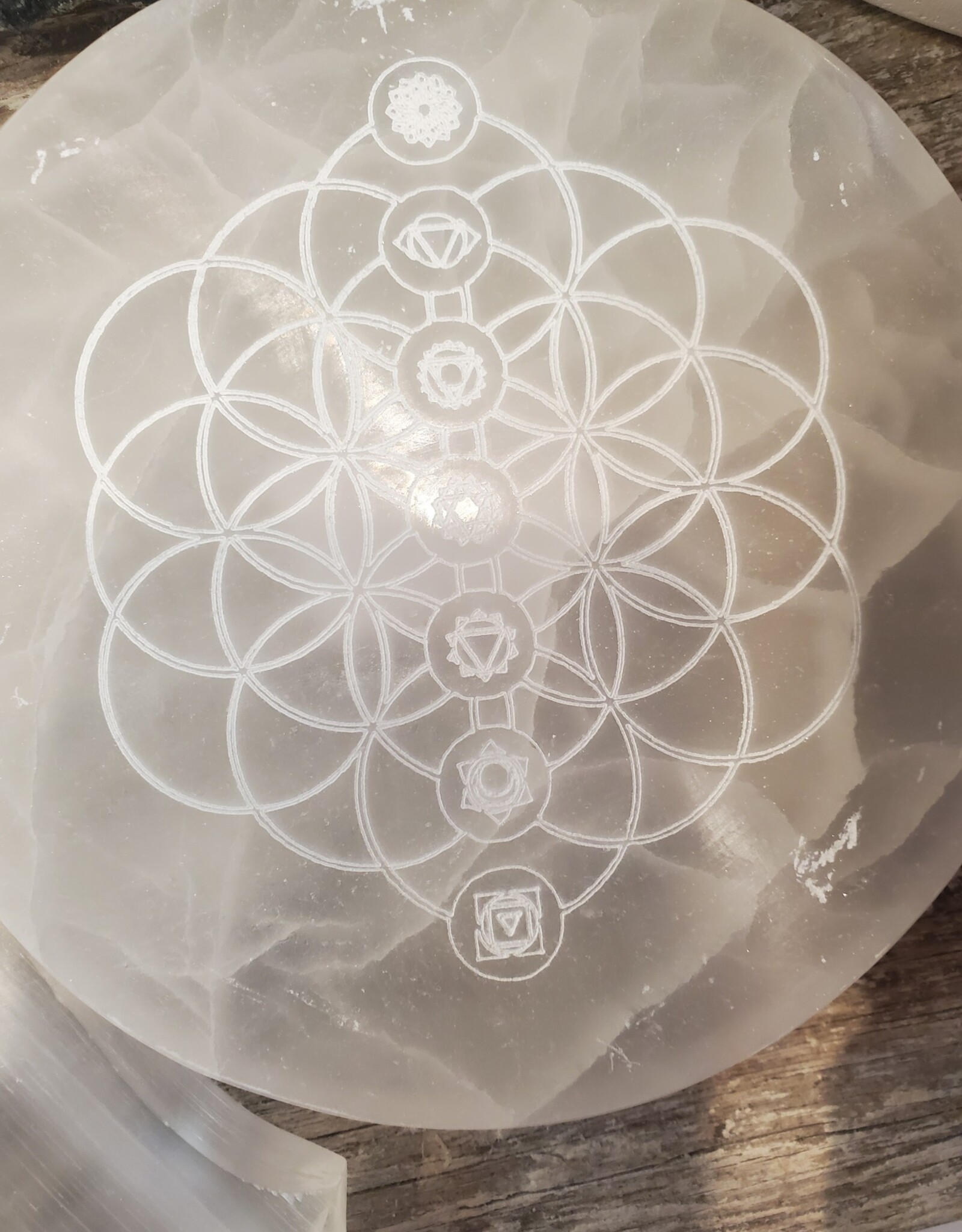 Selenite (Satin Spar) Charging Plate