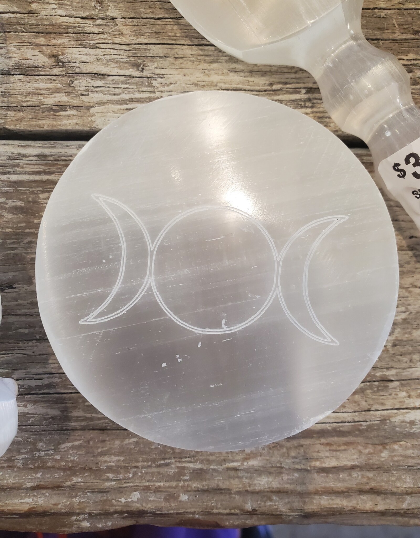 Selenite (Satin Spar) Charging Plate