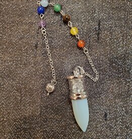 Pendulum Bullet/Glass Chamber w/Chakra Chain