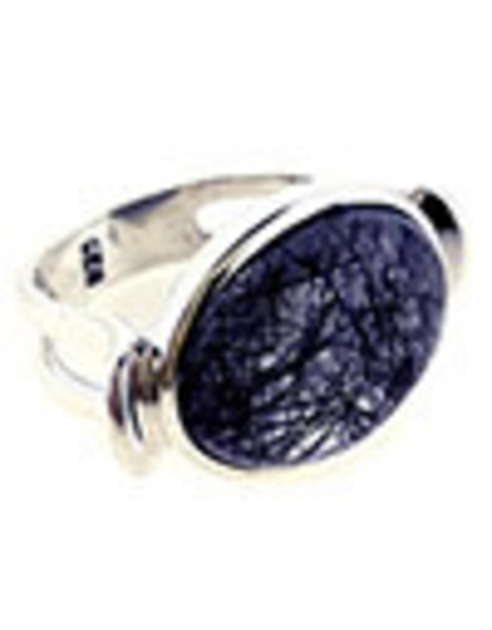 Natural Black Rutile Sterling Silver Ring