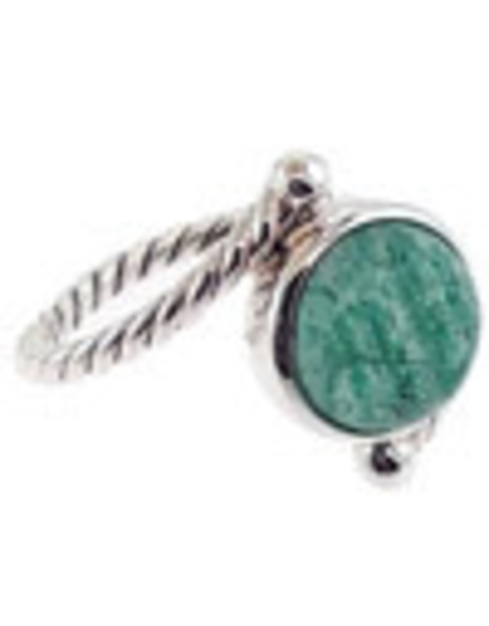 Twisted Silver Wrap Jade Ring