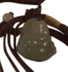 Jade Happy Buddha on cord