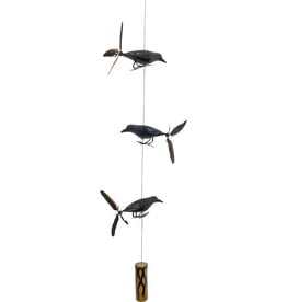 WOOD MOBILE WIND SPINNER-RAVENS 50"L