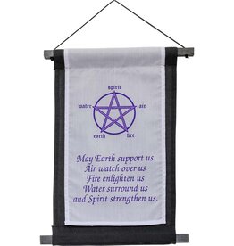 BANNER - COTTON - 5 ELEMENTS PRAYER (SMALL) 11" X 16"L