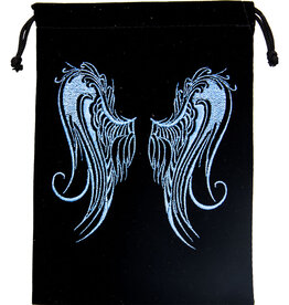 BAG-VELVET/EMBROIDERED ANGEL WINGS-5"X7"