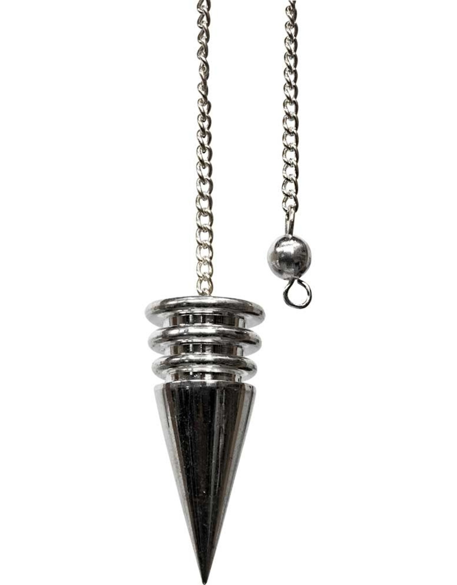 PENDULUM CHAMBERED-SILVER PLATED POINT