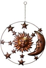 Metal Wall Hanging Art, Sun Moon Stars