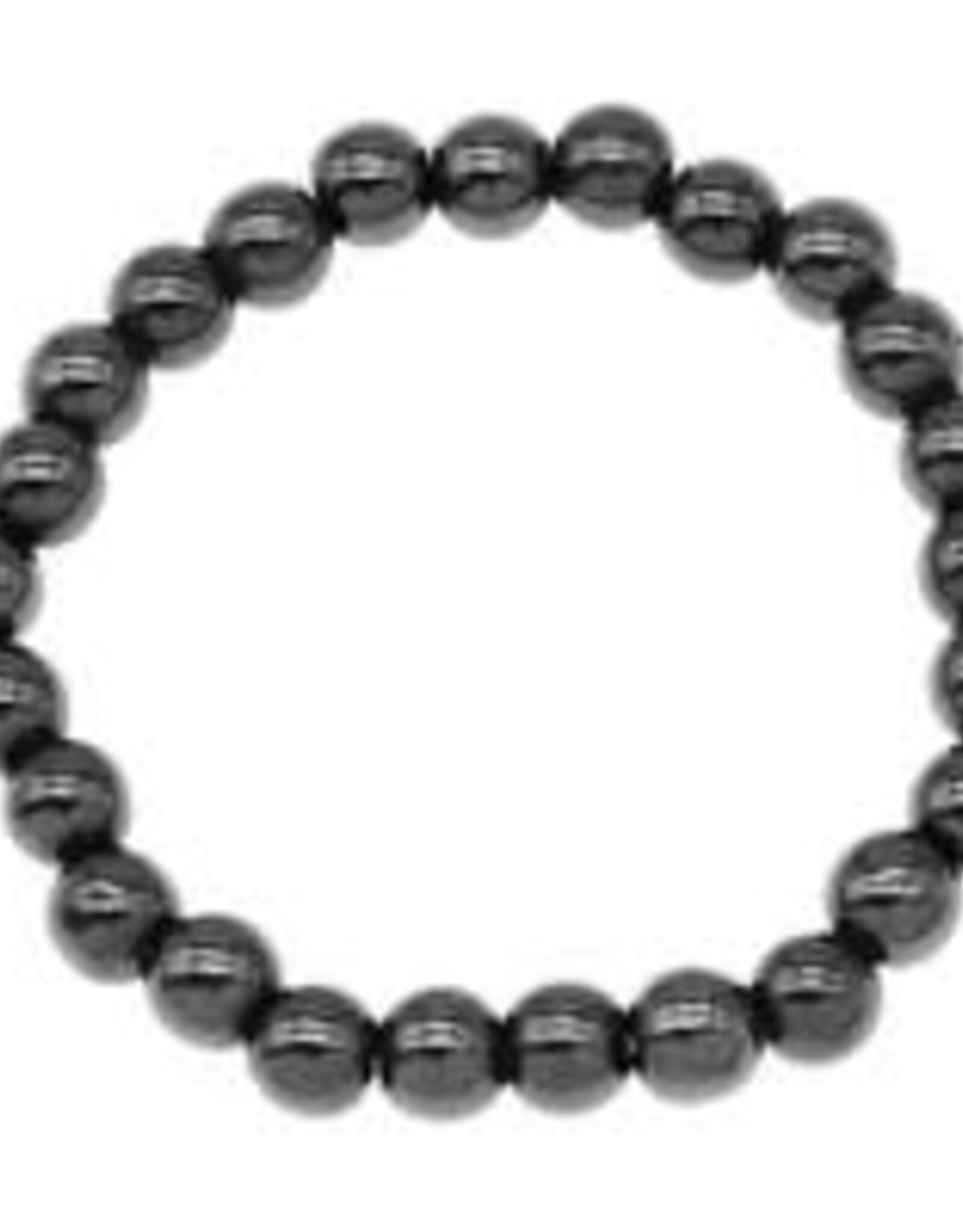 Matte Hematite Round Bracelet 8mm