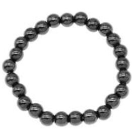 Matte Hematite Round Bracelet 8mm