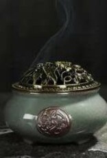 Porcelain Resin Incense Burner with Lid