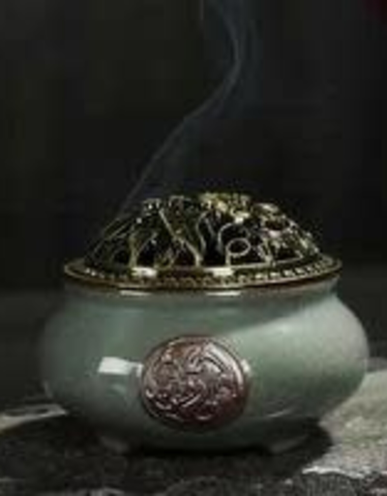 Porcelain Resin Incense Burner with Lid