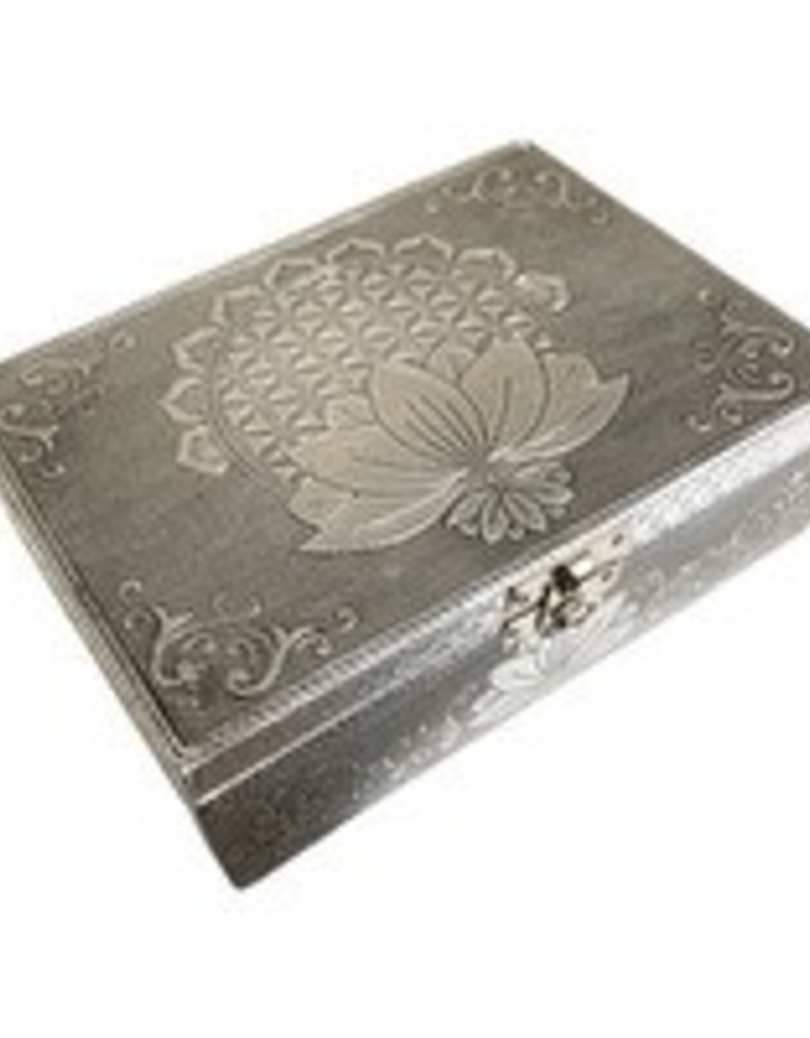 Box - Carved METAL Over Wood - 4.75 x 6.75 inch
