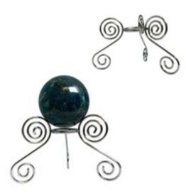 Tropitek Sphere Stand - Candle Holder - 4x3x2.5 inch - 3 legged - SILVER Color