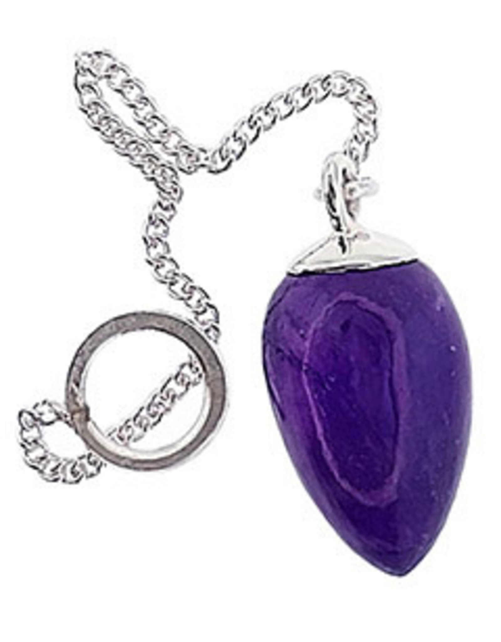 Amethyst Pendulum Necklace Sterling Silver