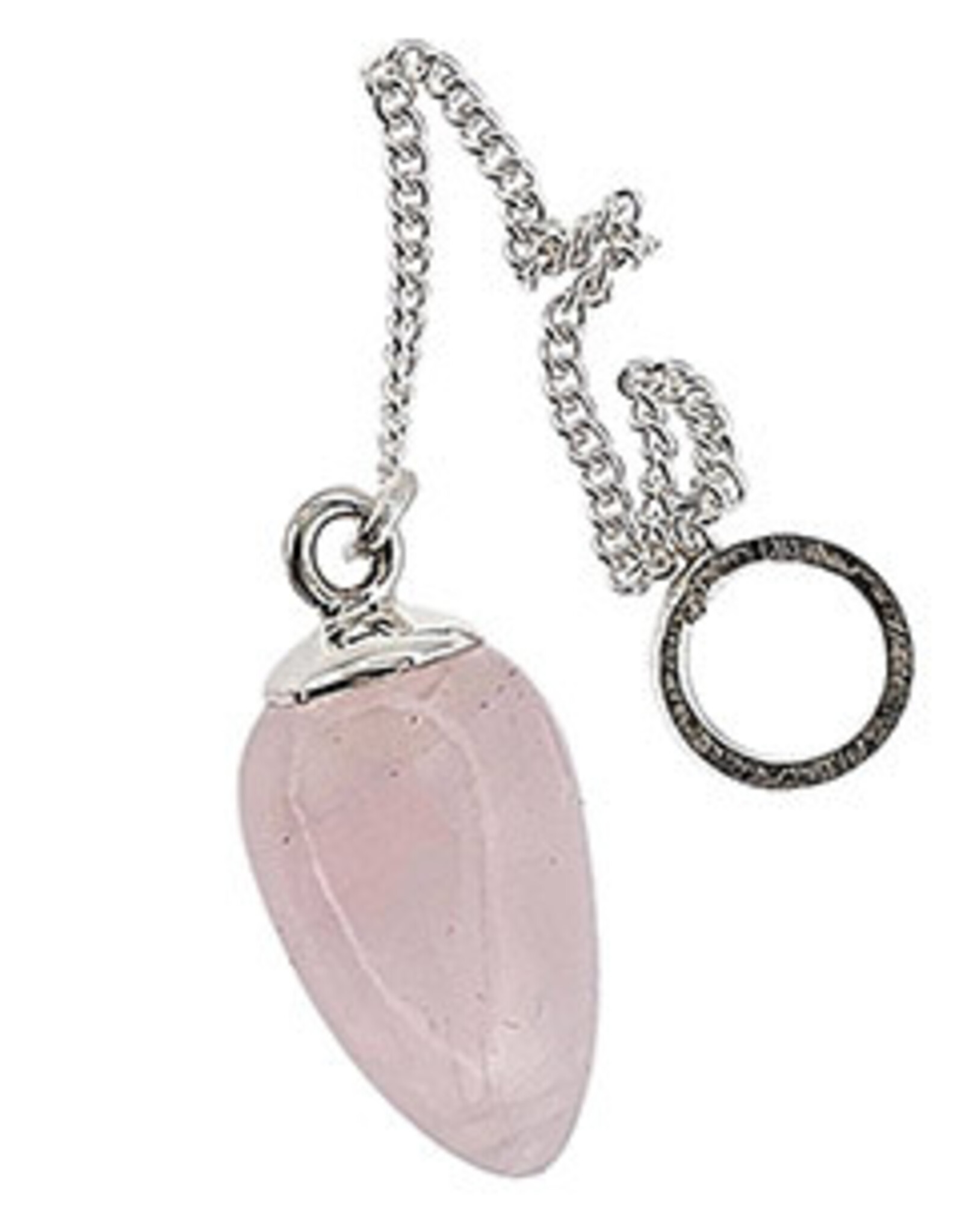 Rose Quartz Necklace Pendulum Sterling Silver