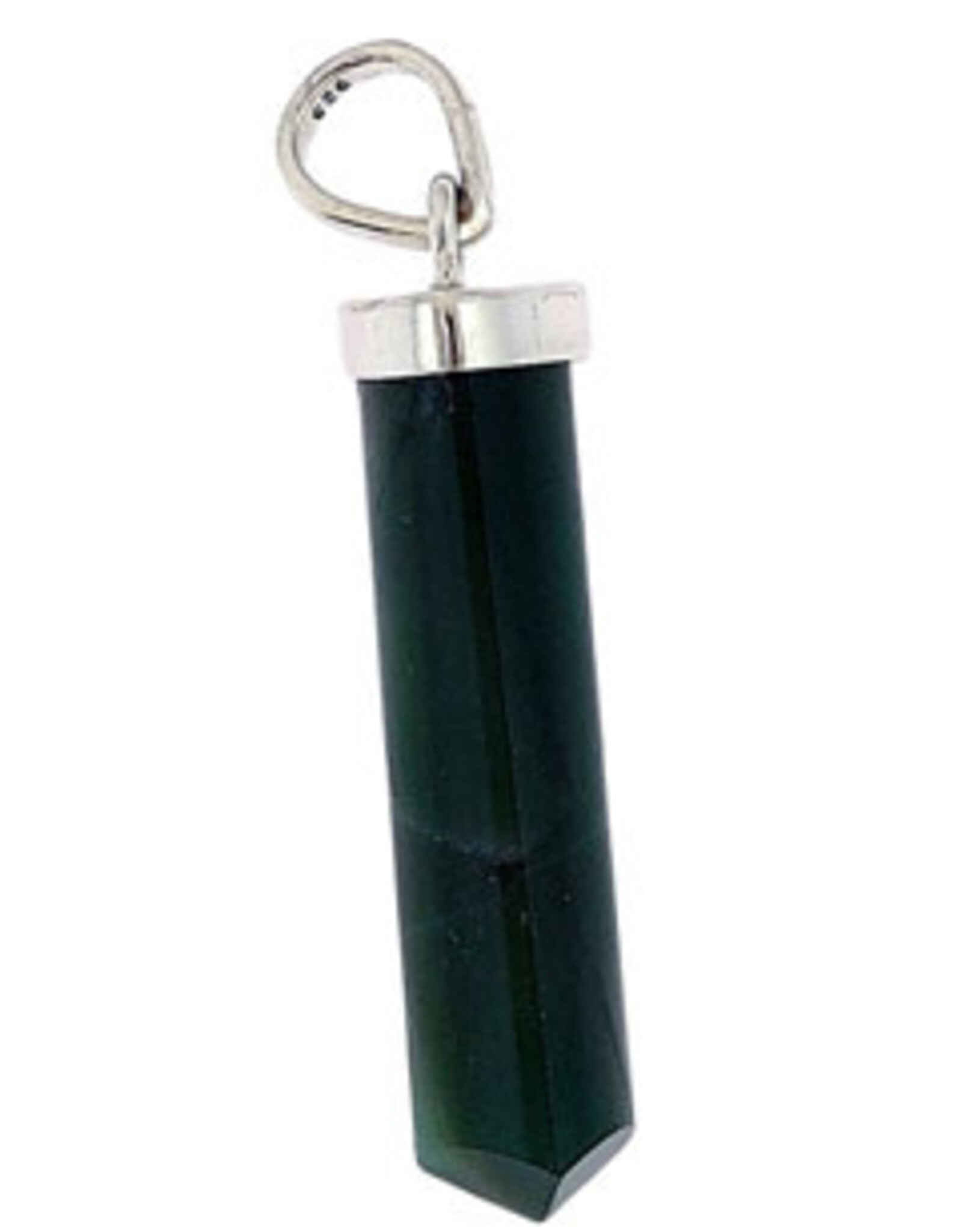 Natural Jade Simple Faceted Point Pendant