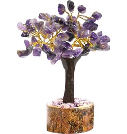 GEMSTONE BONSAI/AMETHYST-60 BEADS 4.5″