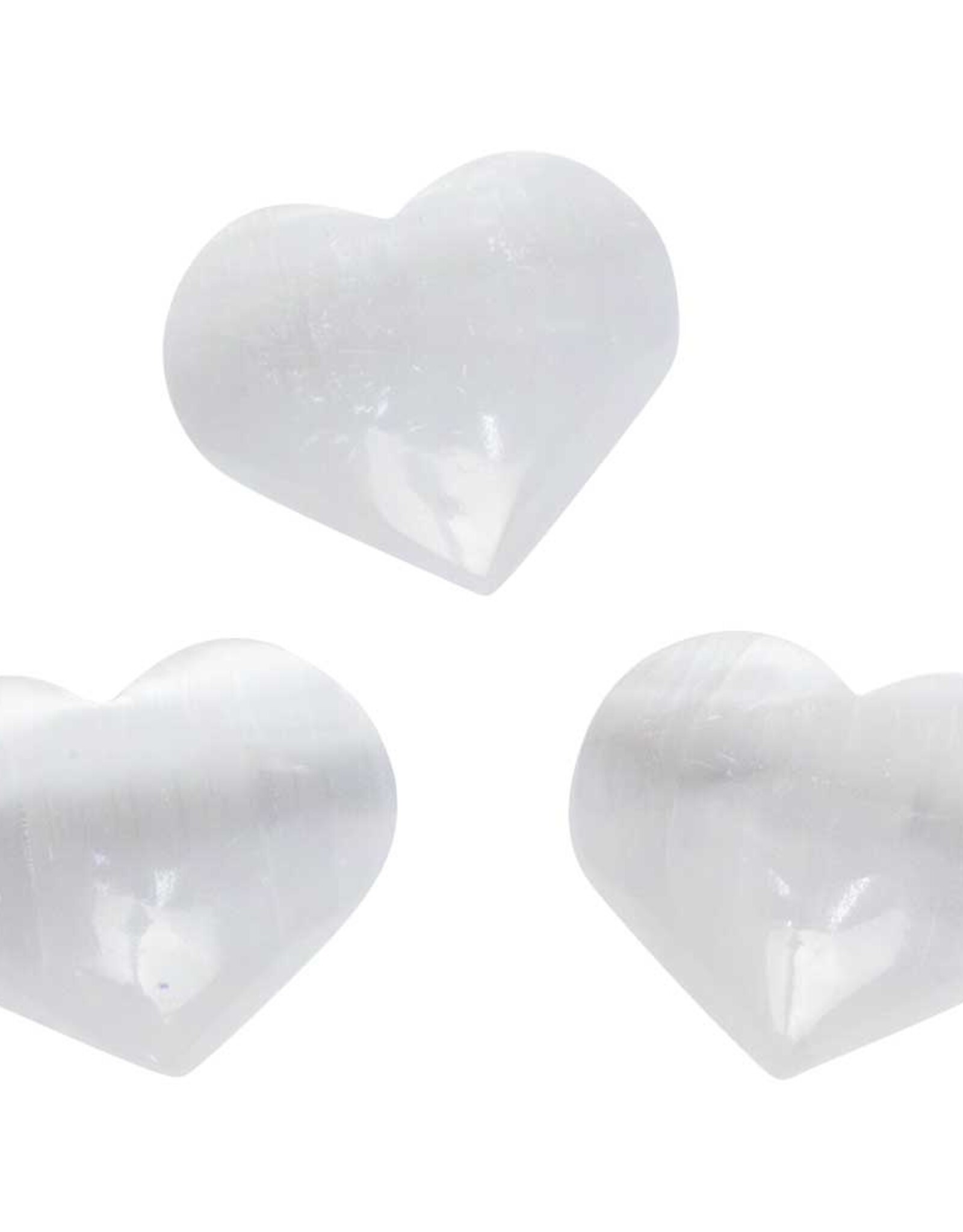 Selenite (Satin Spar)  Puffed Heart .75"