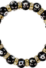 Evil Eye Bracelet - glass beads black