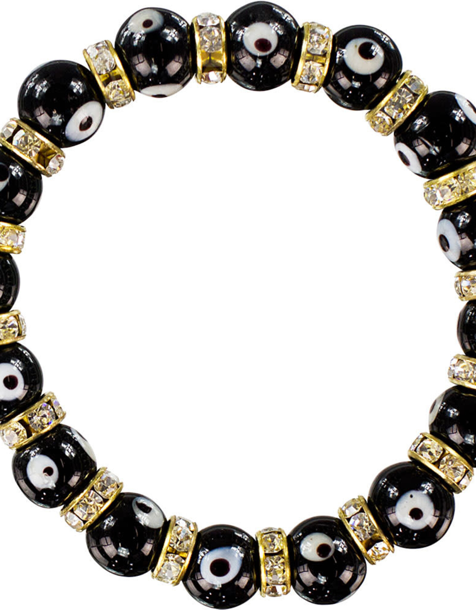 Evil Eye Bracelet - glass beads black
