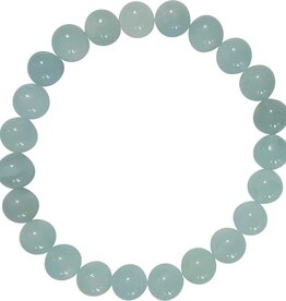 BRACELET-ELASTIC- 5-7MM BEADS-AQUAMARINE