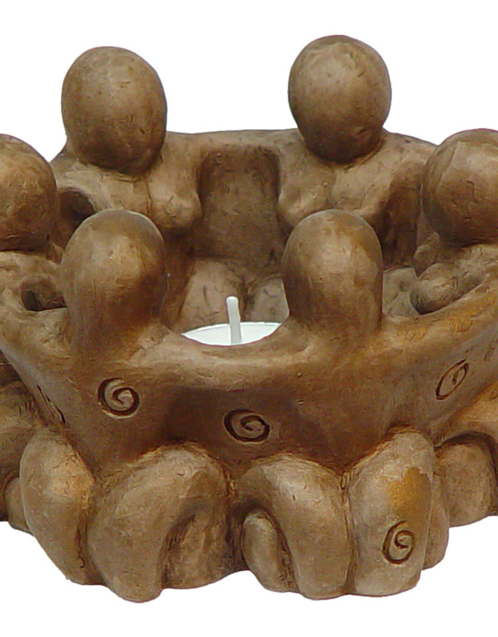 Circle of Goddess candle holder, 4 inch