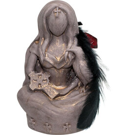 GYPSUM GODDESS - MORRIGAN RAVEN GODDESS - 3"H
