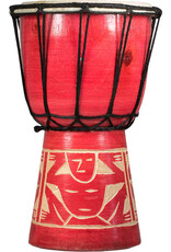 DJEMBE – CARVED – ASSORTED (MINI) – 7″H. X 5″DI. / DRUM