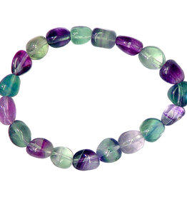 BRACELET-TUMBLED STONES/FLUORITE