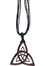 NECKLACE-WOOD+BLACK CORD -