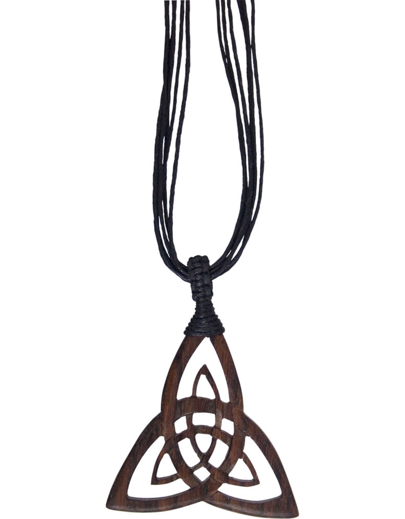 NECKLACE-WOOD+BLACK CORD -