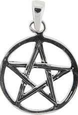 PENDANT-STERLING SILVER/SMALL PENTACLE-0.5"