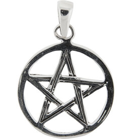 PENDANT-STERLING SILVER/SMALL PENTACLE-0.5"