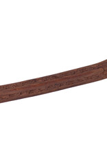 Long wood incense holder (ash-catcher) with carved flowers