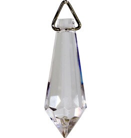 CLEAR CRYSTAL/8 FACETS POINT-40MM