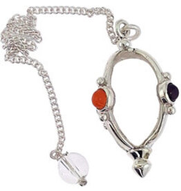 Gallery Pendulum 4 Directional with Natural Stones Sterling Silver