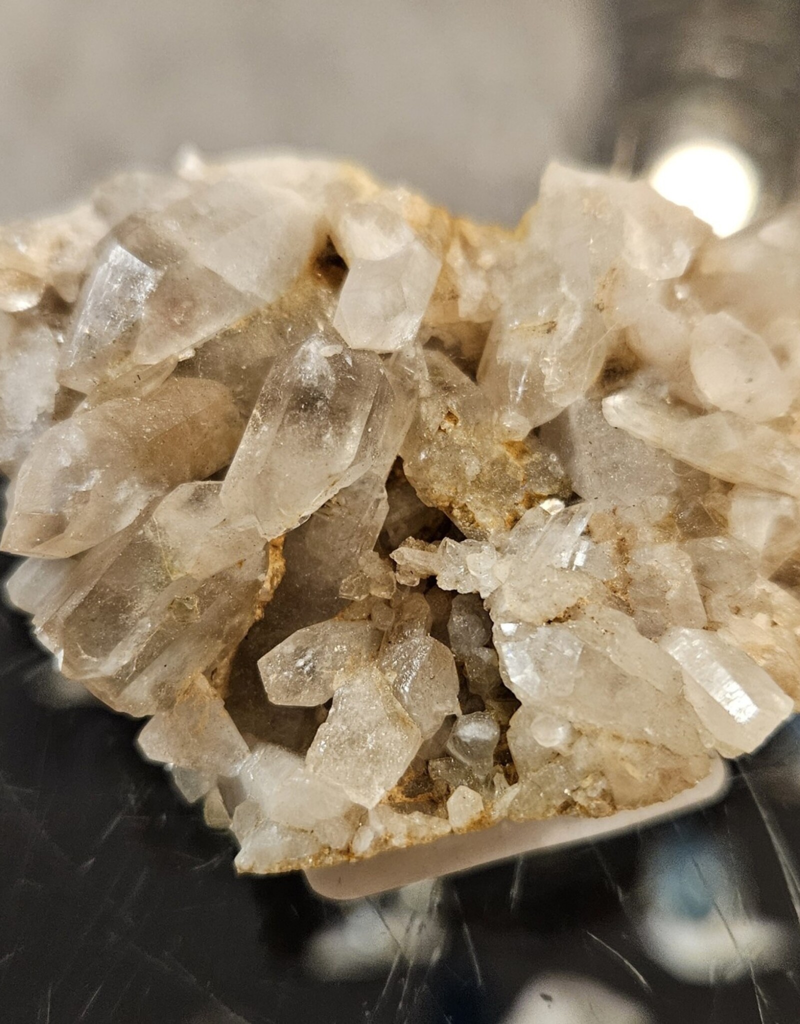Smoky Quartz cluster with Hematite inclusions Small