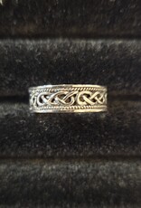 Celtic Band Ring Sterling Silver Size 7 Oxidized
