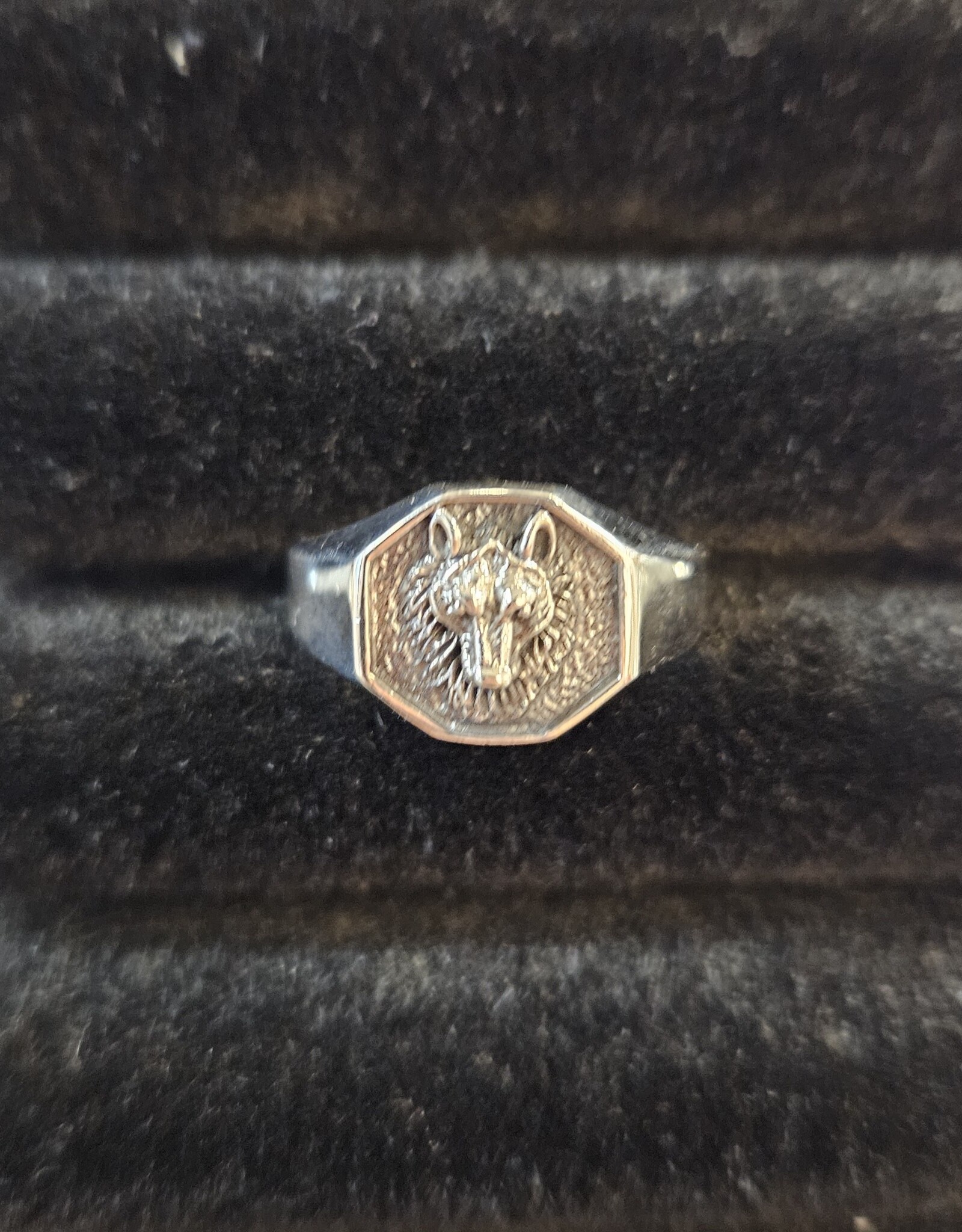 Wolf Sterling Silver Ring Size 8.5