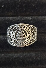 Viking Sterling Silver Ring Size 14
