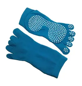 Sky Blue Yoga Toe Socks (Anti-Slip)