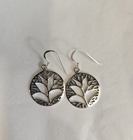Tree of Life Dangle Earrings Sterling Silver