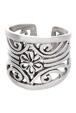 Sterling Silver Wide Band Ring Adjustable