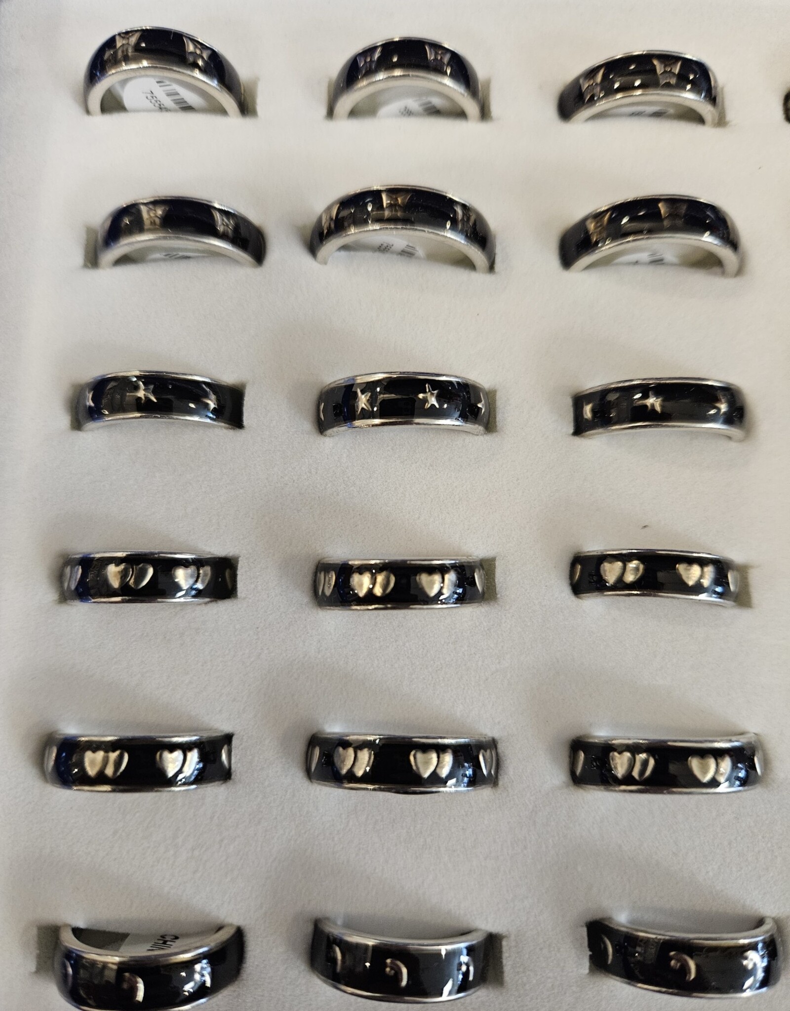 Mood Ring Assorted Sizes Bfly/Star/Hrt/Moon Design