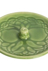 CERAMIC INCENSE HOLDER-ROUND-TREE OF LIFE 4.75″