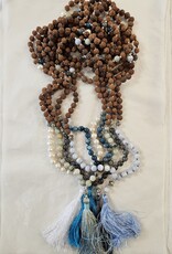 Rudraksha & Semi-Precious Stone Mala Necklace