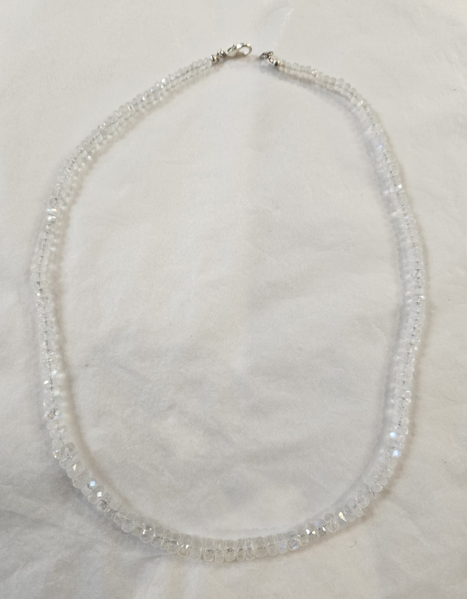 Rainbow Moonstone Bead Necklace