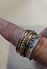 Silver Colour with Copper & Brass Spinner Ring